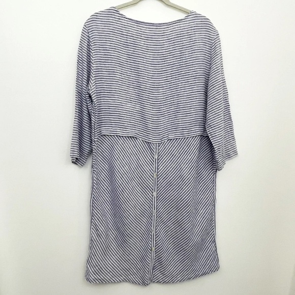 Isaac Mizrahi for Target 100% Linen Oversized Striped Nautical Dress - Picture 2 of 10